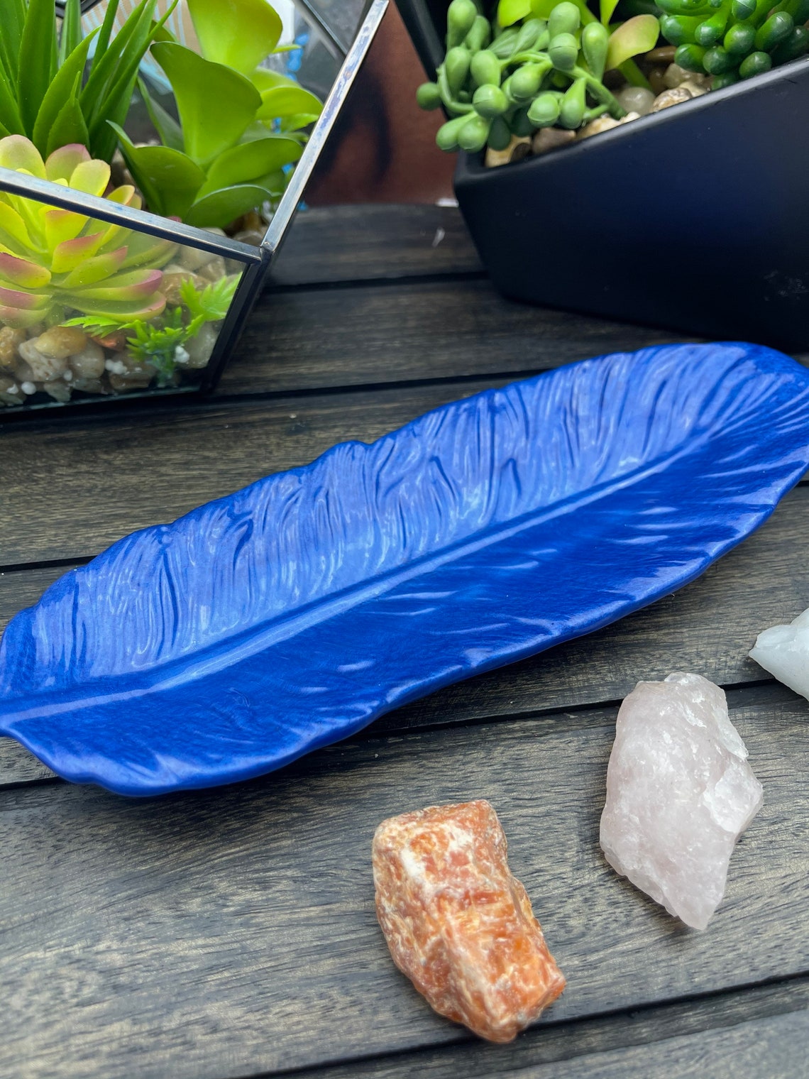 Blue Resin Sage Burner Sage Holder Trinket Tray Spiritual Etsy