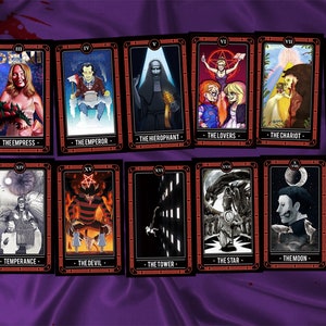 Horror Movie Tarot Cards | Etsy