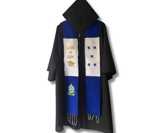 2024 Honduras Graduation Stole  | Class of 2024 Graduation Stoles