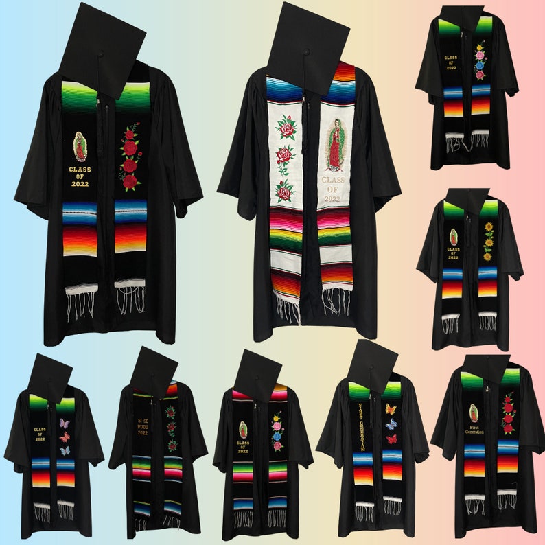 CLASS OF 2022 Floral Sarape Grad stoles 