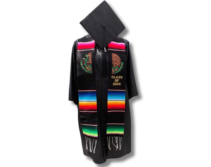 2024 Mexican Aguila Serape Class of 2024 Graduation Stoles Etsy