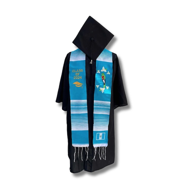 2024 Guatemala Quetzal Nat. Bird  | Class of 2024 Graduation Stoles