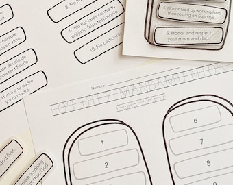 10 Commandments Coloring Sheet: Spanish Bible Lesson (PDF Download)