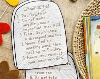 Ten Commandments Tracing Activity: Bible Lesson Printable (PDF)