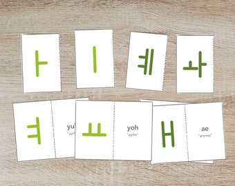 Korean Alphabet &amp; Syllables Flashcards - Etsy