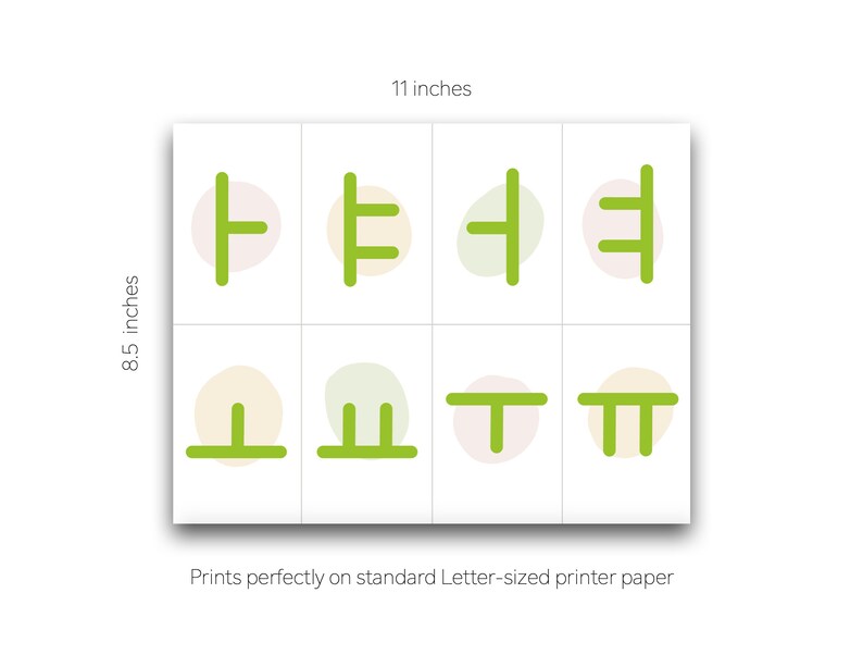 printable-24-korean-hangul-alphabet-flashcards-korean-vowels-etsy