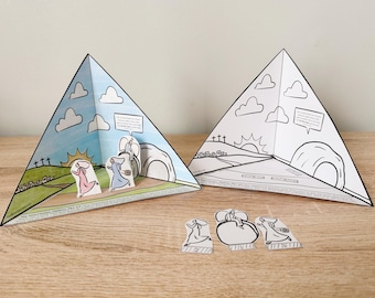 Resurrection Triorama: Easter Sunday School Craft (PDF Printable)
