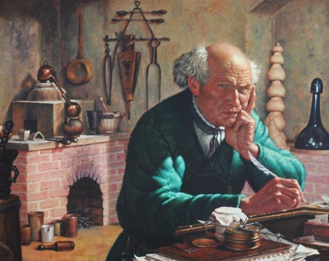 Paracelsus: Stormy Petrel of Medicine Original Medical Print / Poster (history, medicine, medical, pharmacy, astrology, toxic)