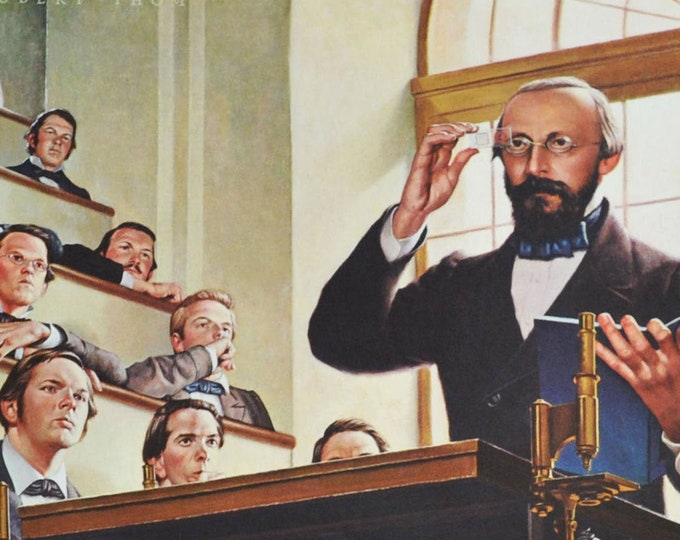 Rudolf Virchow and Cellular Pathology Original Medical Print / Poster (history, medicine, pharmacy, pathology, disease)