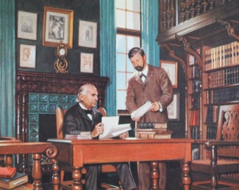 Jean Martin Charcot : Master of Neurology, Original Medical Print / Poster 1960s (history, medicine, hospital, brain, nervous system)