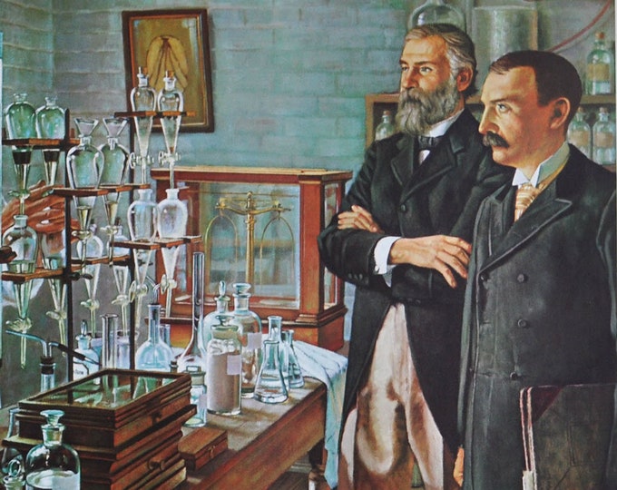 The Standardization of Pharmaceuticals, Original Medical Print / Poster 1950s (history, pharmacy, medicine, medical, lyons,parke, davis)