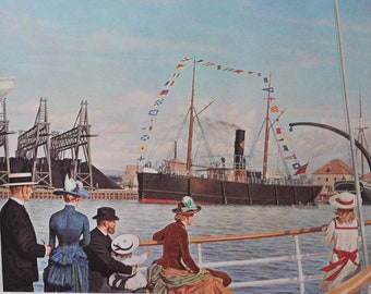 The Canadian Lakehead - Original History Print from 1967 (Fort William, Port Arthur, Lake Superior, Thunder Bay, fur trade, S.S. Rosedale)