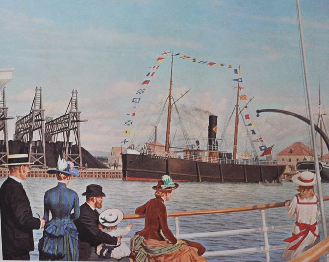 The Canadian Lakehead - Original History Print from 1967 (Fort William, Port Arthur, Lake Superior, Thunder Bay, fur trade, S.S. Rosedale)