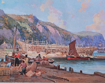 Royal William - Original History Print from 1967 (Canada, Quebec, steamer, ship, vessel boat, Halifax Steam Navigation Company, Cunard Line)