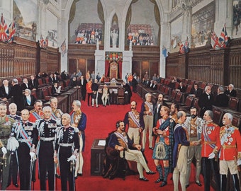 Governors General of Canada 1867-1967 - Original History Print from 1967 (Canada, Baron Monck Lord Lisgar Earl of Dufferin Marquis of Lorne)