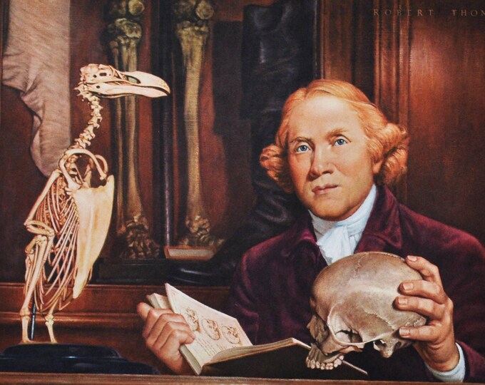 John Hunter: Founder of Scientific Surgery Original Medical Print / Poster (history, medicine, medical, scottish, scientist)