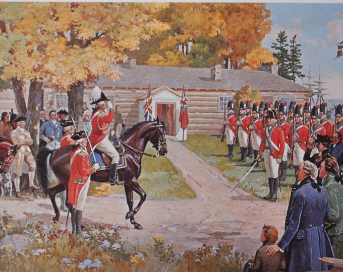 First Parliament of Upper Canada - Original History Print from 1967 (Constitutional Act, John Graves Simcoe, Revolutionary War, Kingston)
