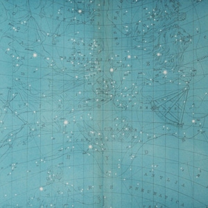 Mappa delle stelle del Nord n. 3 - stampa antica originale 1903 (astronomia universo stelle pianeta sole sistema solare litografia celeste carta)