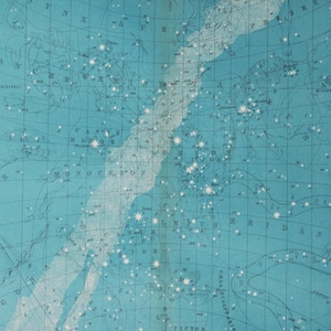 Mappa delle stelle del Nord n. 2 - stampa antica originale 1903 (astronomia universo stelle pianeta sole sistema solare litografia celeste carta)