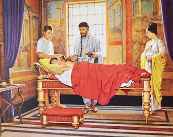 Galen : Influence for 45 Generations Original Medical Print / Poster (history, medicine, medical, pharmacy, pergamon, surgeon)