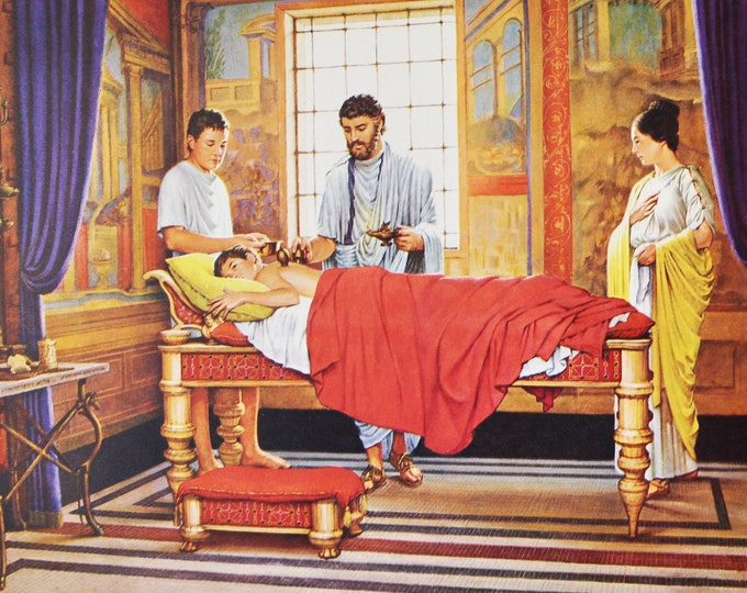 Galen : Influence for 45 Generations Original Medical Print / Poster (history, medicine, medical, pharmacy, pergamon, surgeon)