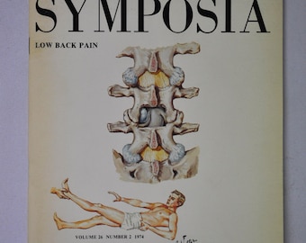 1974 Clinical Symposia booklet - subject: Lower Back Pain (medical doctor medicine hospital pharmacy surgeon anatomy)