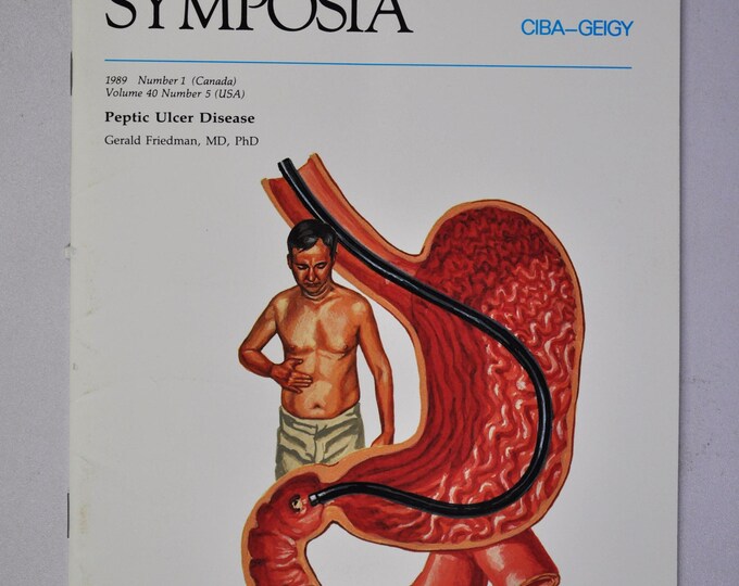 1989 Clinical Symposia booklet - subject: Peptic Ulcer Disease (medical doctor medicine hospital pharmacy surgeon disease magazine)