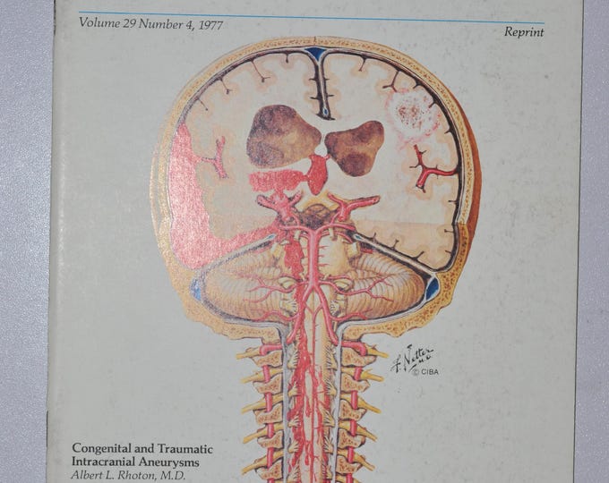 1977 Clinical Symposia booklet - subject: Congenital and Traumatic Intracranial Aneurysms (medical doctor medicine hospital CIBA GEICY)