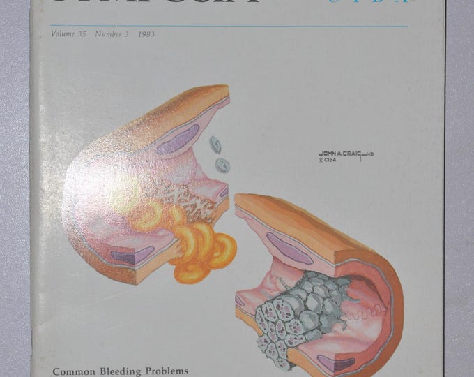 1983 Clinical Symposia booklet - subject: Common Bleeding Problems (medical doctor medicine hospital pharmacy surgeon science CIBA GEICY)