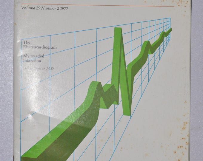 1977 Clinical Symposia booklet - subject: The Electrocardiogram in Myocardial Infarction (medical doctor medicine hospital CIBA GEICY)