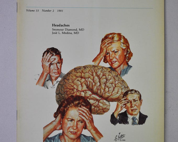 1981 Clinical Symposia booklet - subject: Headaches (medical doctor medicine hospital pharmacy)