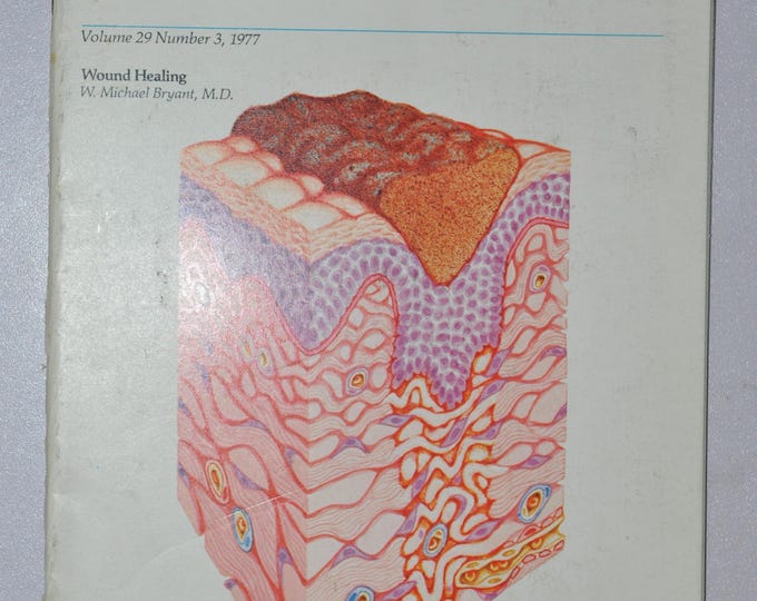 1977 Clinical Symposia booklet - subject: Wound Healing (medical doctor medicine hospital pharmacy surgeon science CIBA GEICY)
