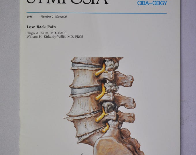 1988 Clinical Symposia booklet - subject: Low Back Pain (medical doctor medicine hospital pharmacy)
