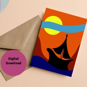 Cartão de felicitações para download digital imprimível, exclusivo desenhado à mão, modelo de envelope diy 4x6, escreva seus desejos, família, amigos, cartão artístico