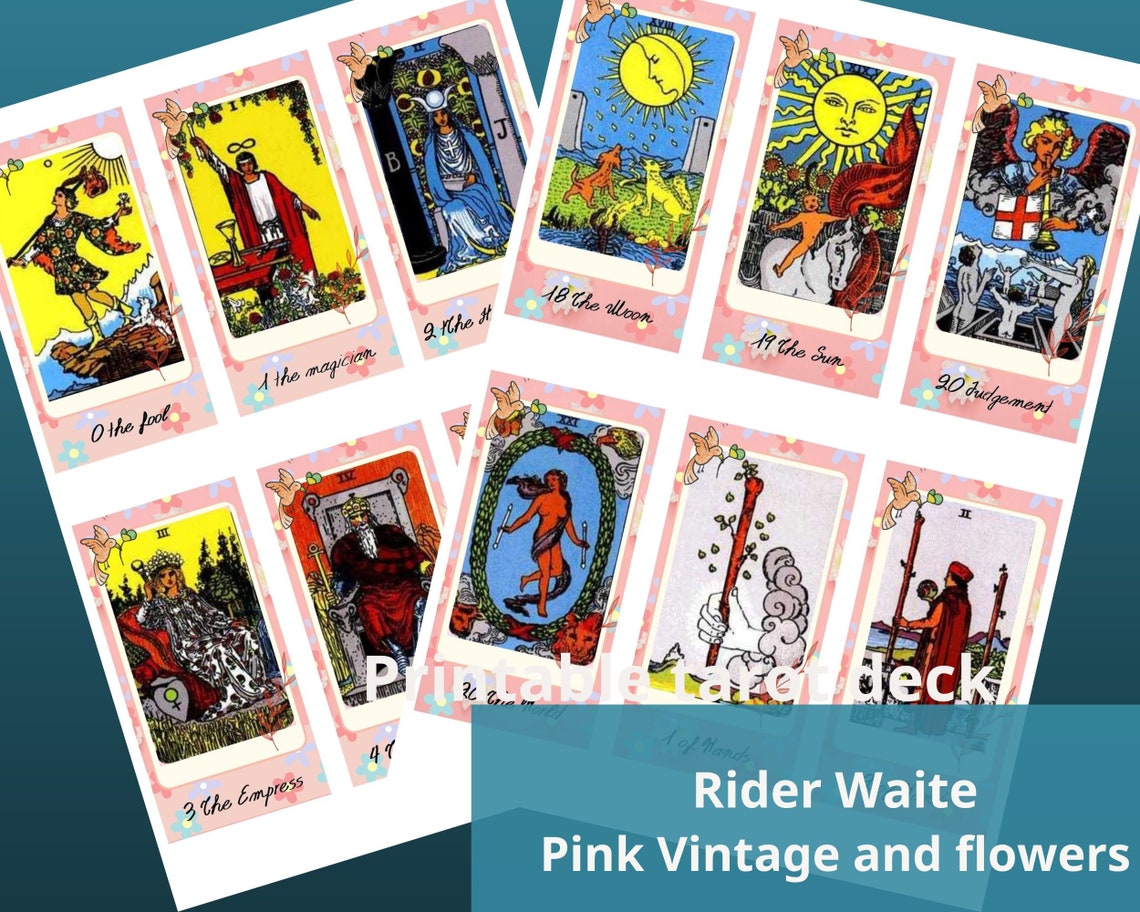 Printable Tarot Deck Rider Waite Instant Download Files - Etsy