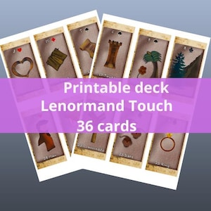 Lenormand Touch Printable Lenormand Cards  Print Cards at Home 36 Unique Hand Drawn Sketches Artistic Deck Instant Download File Printings