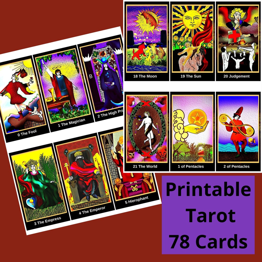 Printable Tarot Deck Rider Waite Digital Instant Download and - Etsy
