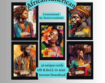 Instant Download,Step into the World of African American Lenormand:Discover My Unique Representation Deck,Printable Cards,Print at Home, DIY