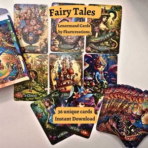Instant Download Cards,fairy Tale Lenormand:enchanting & Whimsical Deck ...
