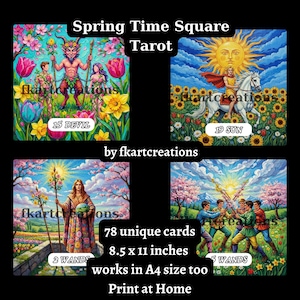 Frühlingszeit Tarot Deck, RWS Pop Art Stil (Digitaler Download)