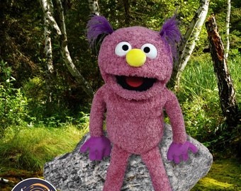 Smooch! Purple 53.5cm/21" Tall Full-Body Furry Monster Puppet - Shipping end of May
