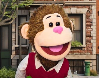 Elroy Monkey Puppet Bundle: Full Body Puppet + 4pc Outfit & Arm Rods [SAVE 20%]