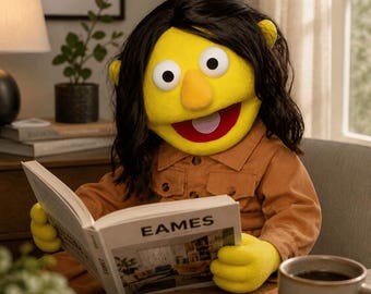Professional Hand Puppet - Megan 28" Custom Ventriloquist Puppet, Unique 1-of-1 Handmade Muppet Style Character for Storytelling & Video