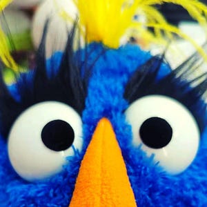 Grmplesnoot – 60 cm langes pelziges Monster Handpuppe | Ganzkörper-Puppe im Muppet-Stil mit Armstange & Tragetasche