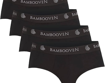 Men’s Bamboo Briefs with Pouch – 4-Pack Soft & Breathable Underwear