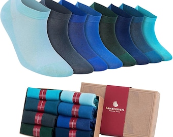 Women’s Bamboo Ankle Socks 8-Pack – Mixed Colors Soft Thin Low-Cut Socks