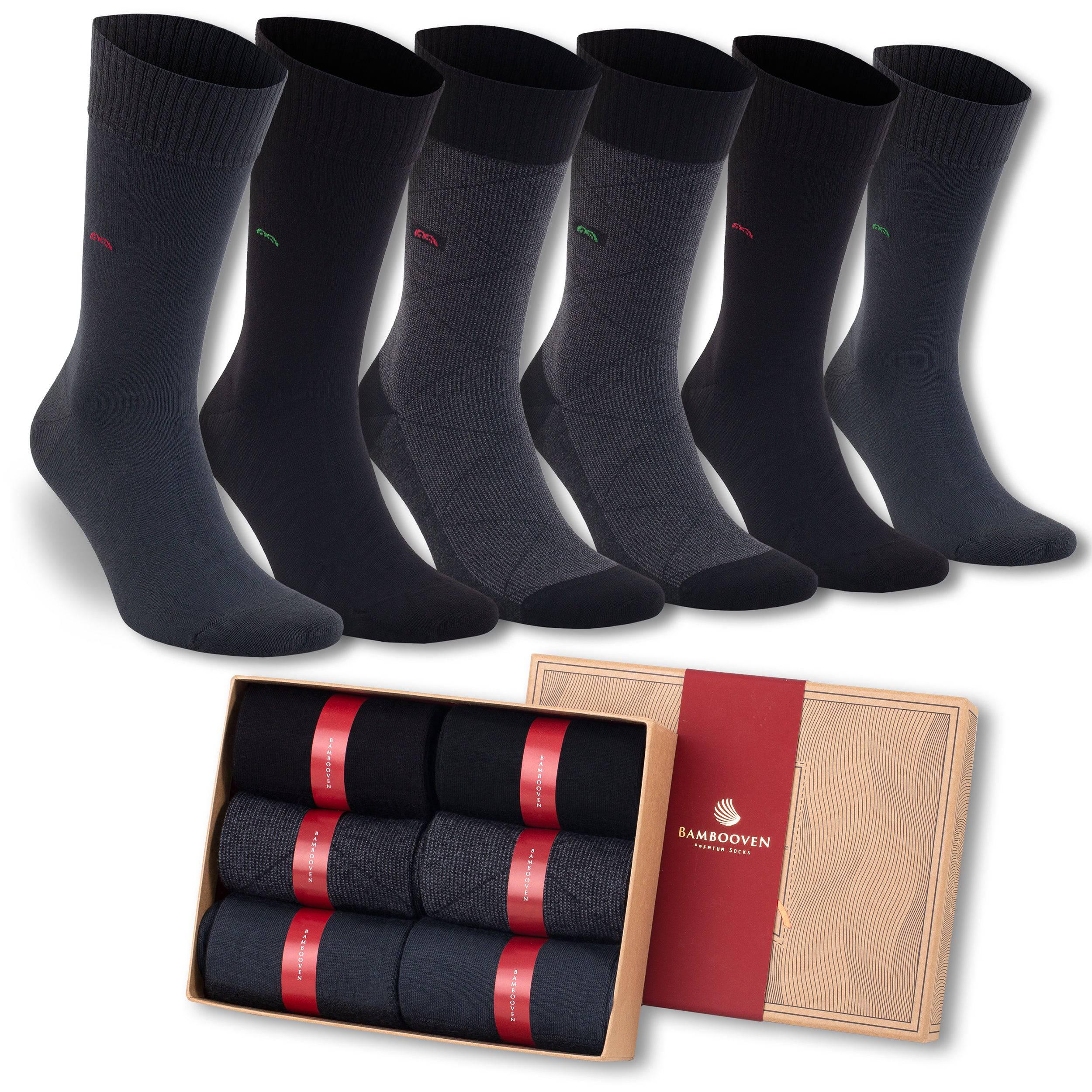 Men's Bamboo Diabetic Dress & Trouser Socks 6-Pack - 637