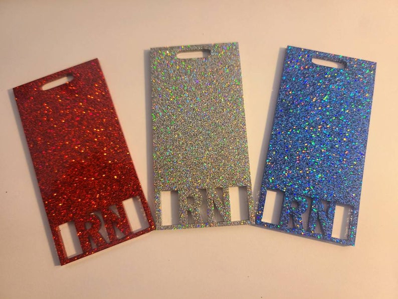 Badge Buddy Radiology Marker Holder Glitter Nurse Badge Etsy