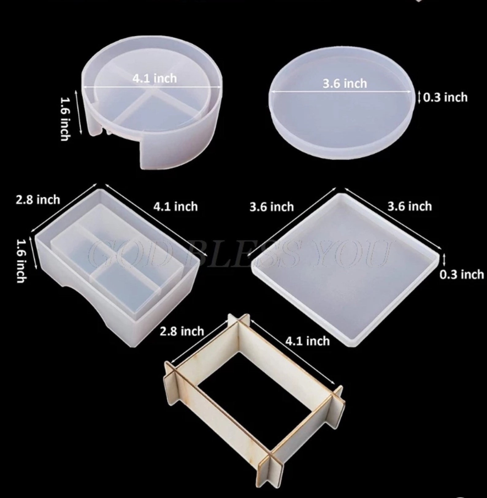 Coaster and holder resin mould set. Etsy