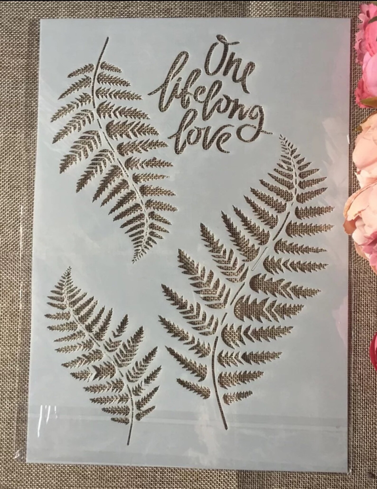 Fern leaves stencil A4 | Etsy